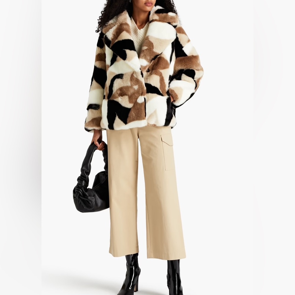 Jakke Rita Faux Fur Jacket - Size 8